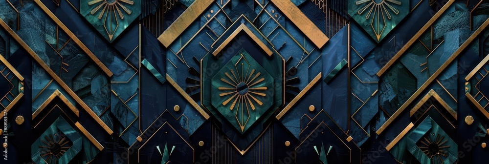 Tribal Aztec pattern with a dark, moody color palette of black, navy blue, and dark green Include intricate geometric shapes and detailed line work for a mysterious and elegant look Tribal Aztec pattern with a dark, moody color palette of black, navy blue, and dark green Include intricate geometric shapes and detailed line work for a mysterious and elegant look