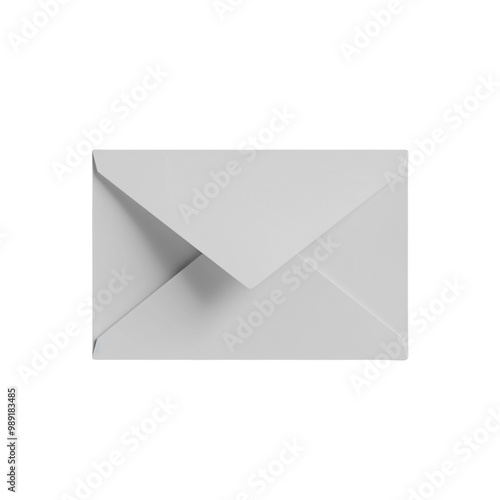 White Envelope on Black Background