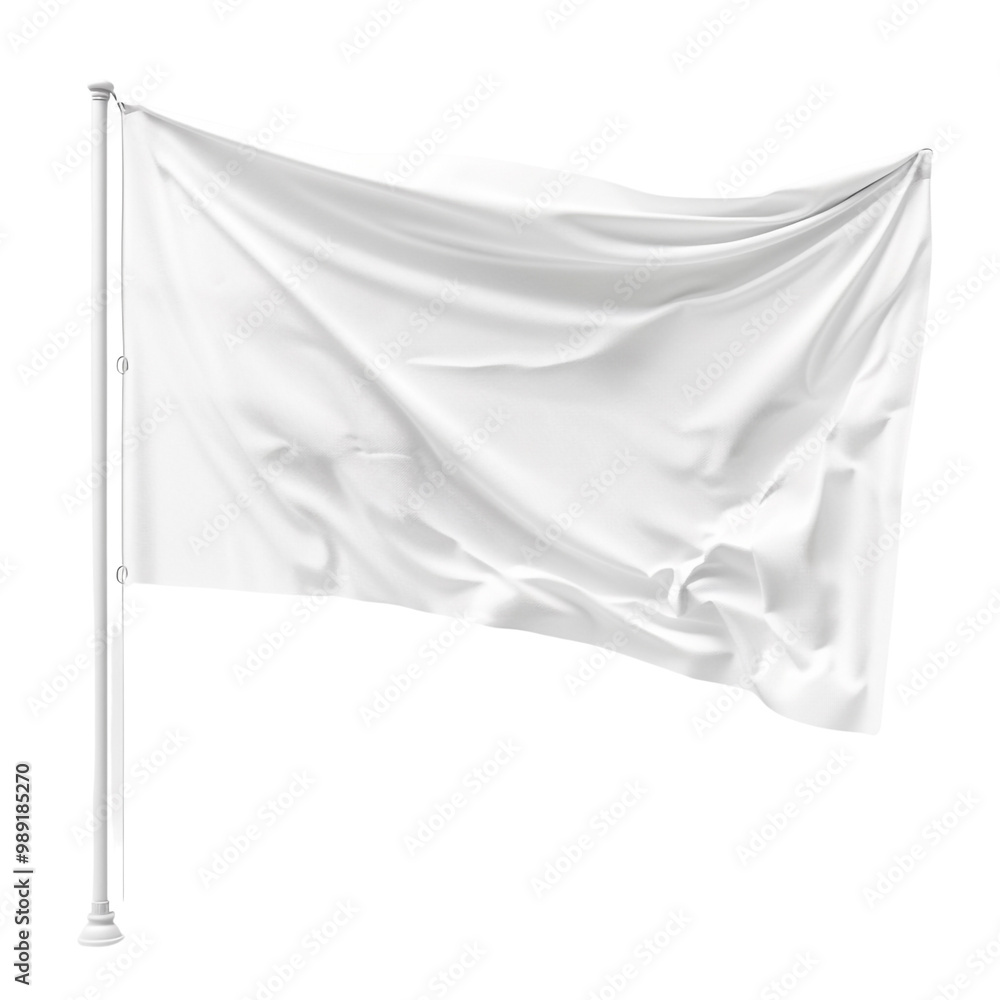 Fototapeta premium Blank White Flag Mockup