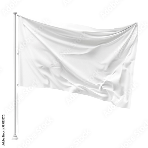 Blank White Flag Mockup