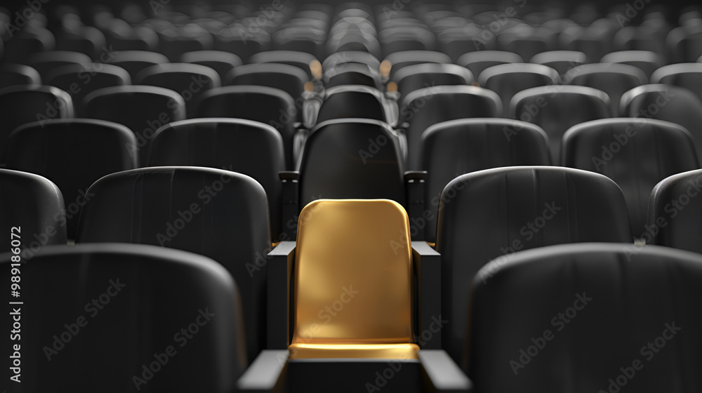 Empty rows of black theater or movie seat Empty rows of black theater or movie seat