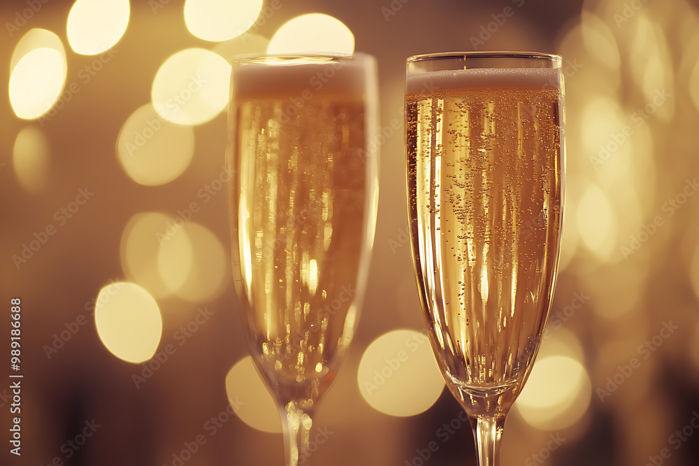 champagne in glasses, creating a warm and celebratory atmosphere champagne in glasses, creating a warm and celebratory atmosphere