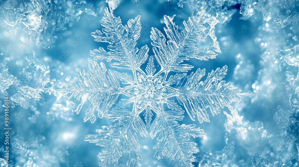 A kaleidoscope view of intricate snowflakes in a frosty blue and white color scheme.
A kaleidoscope view of intricate snowflakes in a frosty blue and white color scheme.