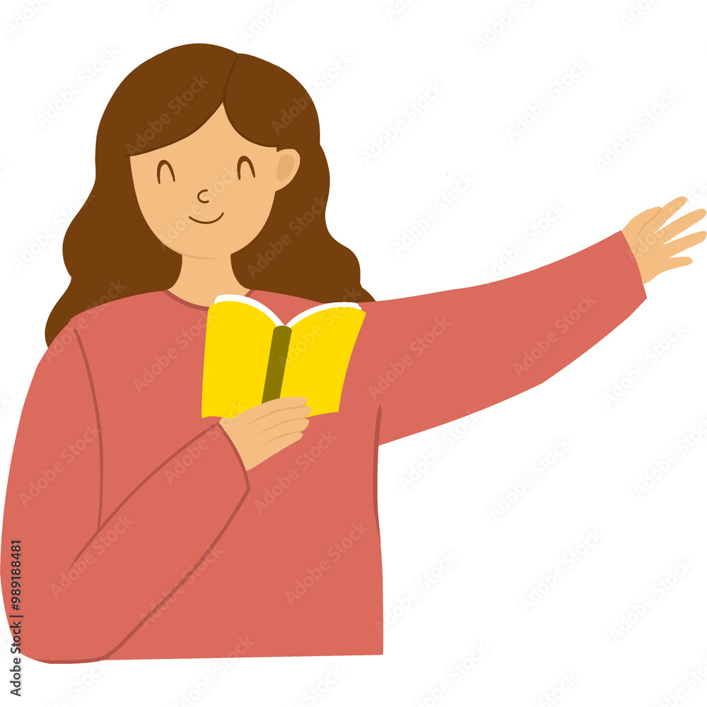 Cute Woman Teacher Illustration Cute Woman Teacher Illustration