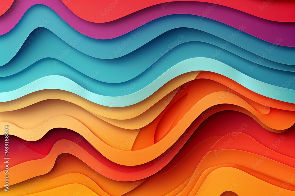 Multi layers color texture 3D paper cut layers in gradient vector banner. Carving art Multi layers color texture 3D paper cut layers in gradient vector banner. Carving art
