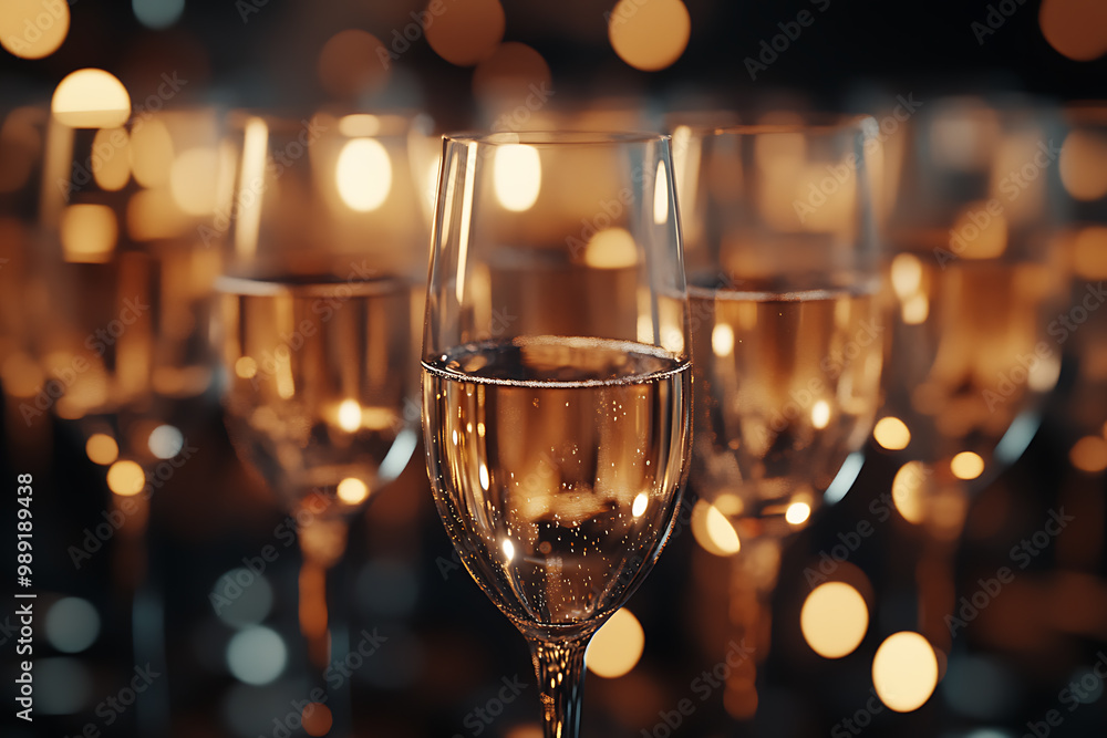 champagne in glasses, creating a warm and celebratory atmosphere champagne in glasses, creating a warm and celebratory atmosphere
