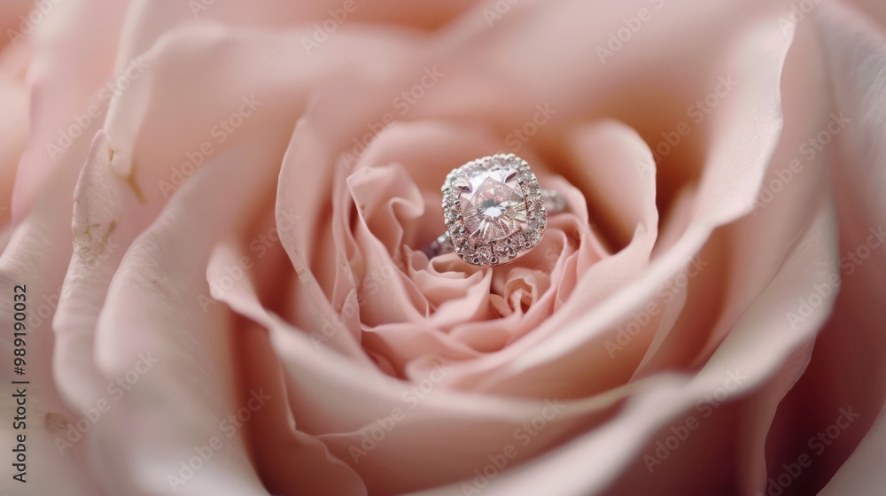 Obraz premium Diamond Ring in a Rose