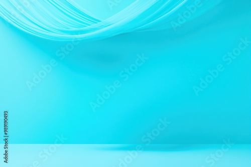 Abstract light blue background with flowing wave design.