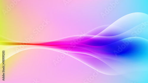 Colorful fluid waves abstract gradient color background
