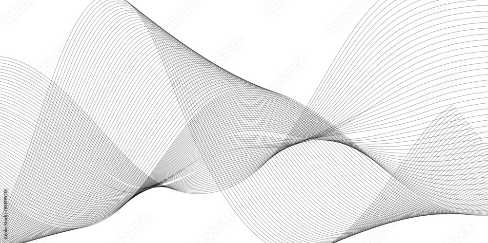 Abstract wave and curved blend lines on transparent background. Sound, music, volume background. Design for brochure, flyer, banner, template, wallpaper background and many more. Abstract wave and curved blend lines on transparent background. Sound, music, volume background. Design for brochure, flyer, banner, template, wallpaper background and many more.