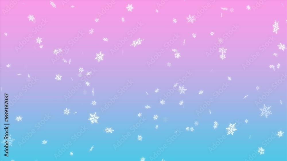 Snowflake loop background material Snowflake loop background material