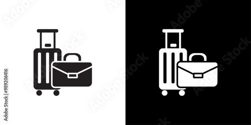 Baggage icon Isolated flat vector in outline