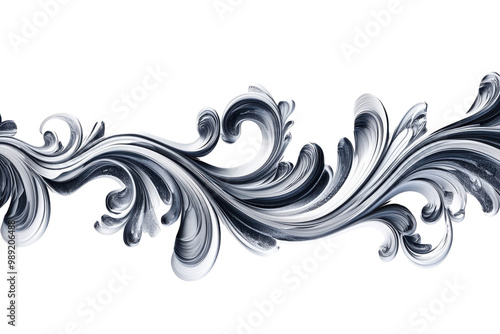 Abstract swirl design on transparent background transparent background