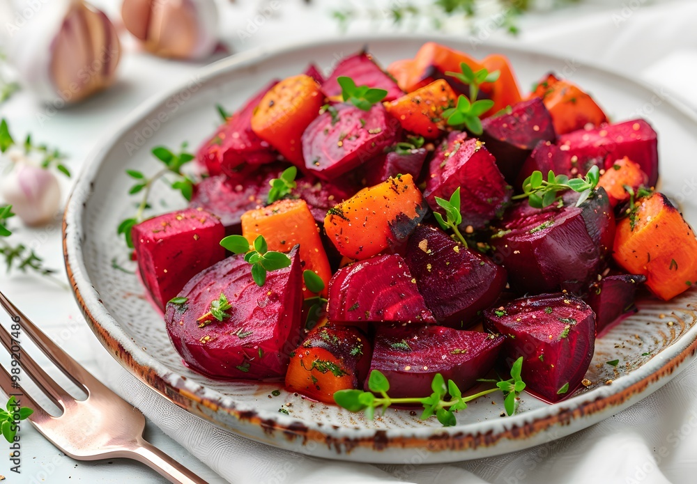 Roasted Beet and Carrot Salad with Thyme Roasted Beet and Carrot Salad with Thyme