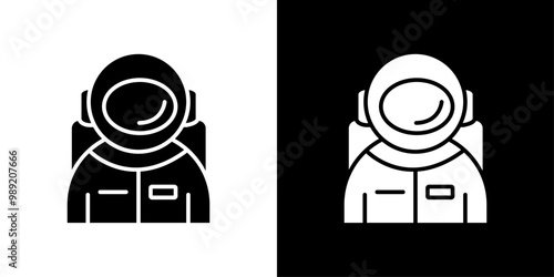 Cosmonaut icon Isolated flat vector in outline