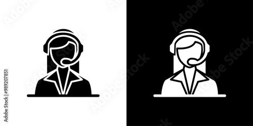 customer support icon Isolated flat vector in outline