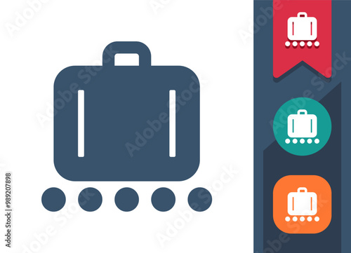 Baggage Claim, Baggage, Luggage, Airport Icon