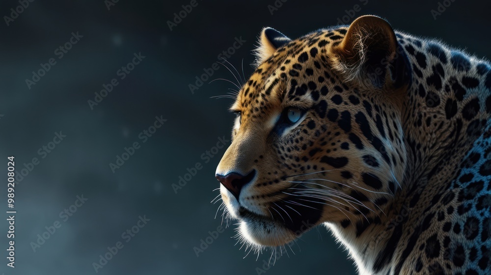 Obraz premium Leopard Portrait in the Dark
