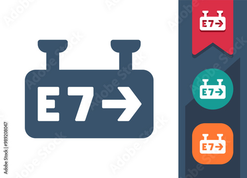 Airport Gate Sign Icon