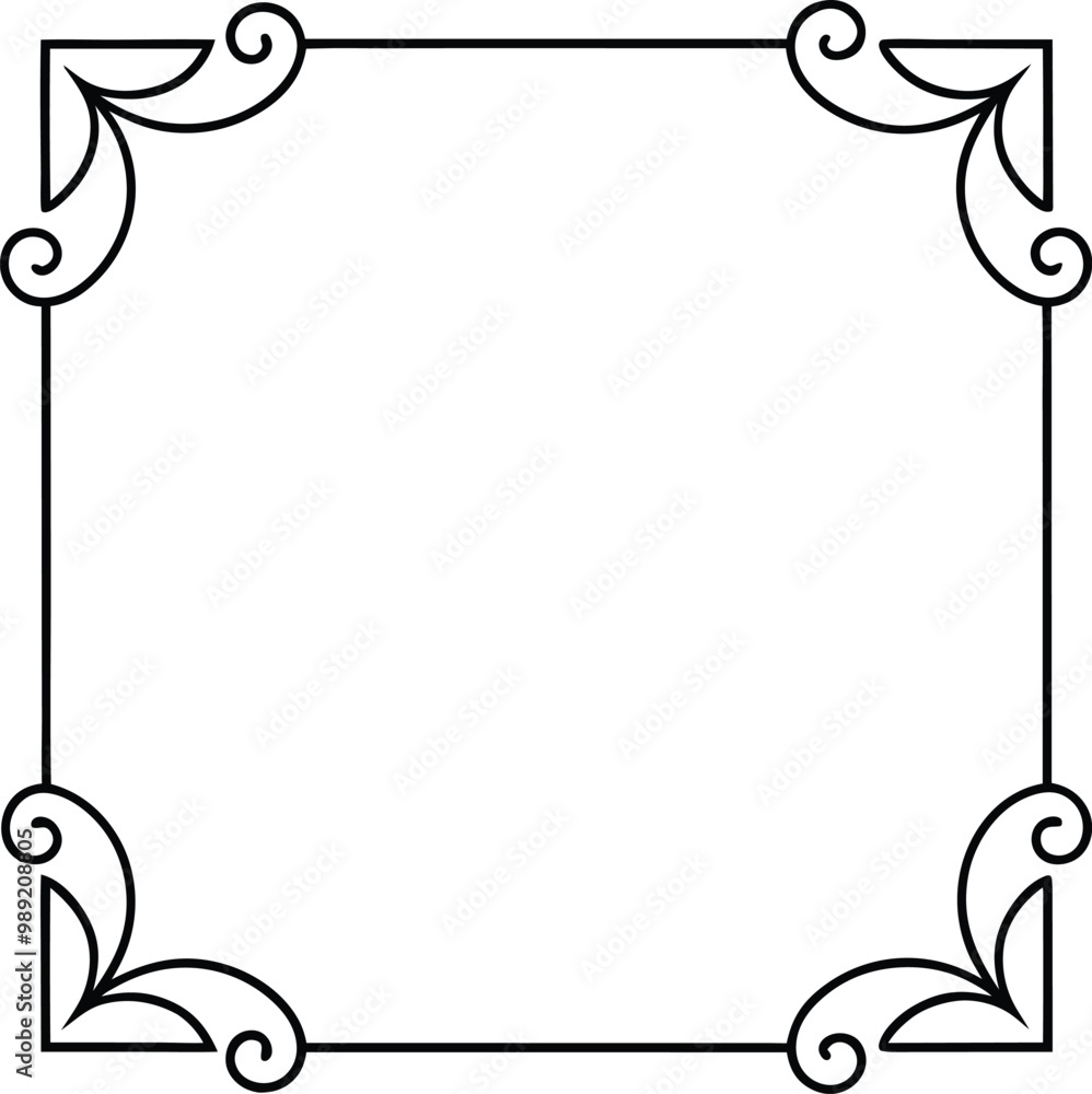 custom made wallpaper toronto digitalcorner frame for certificate design line art vector illustration