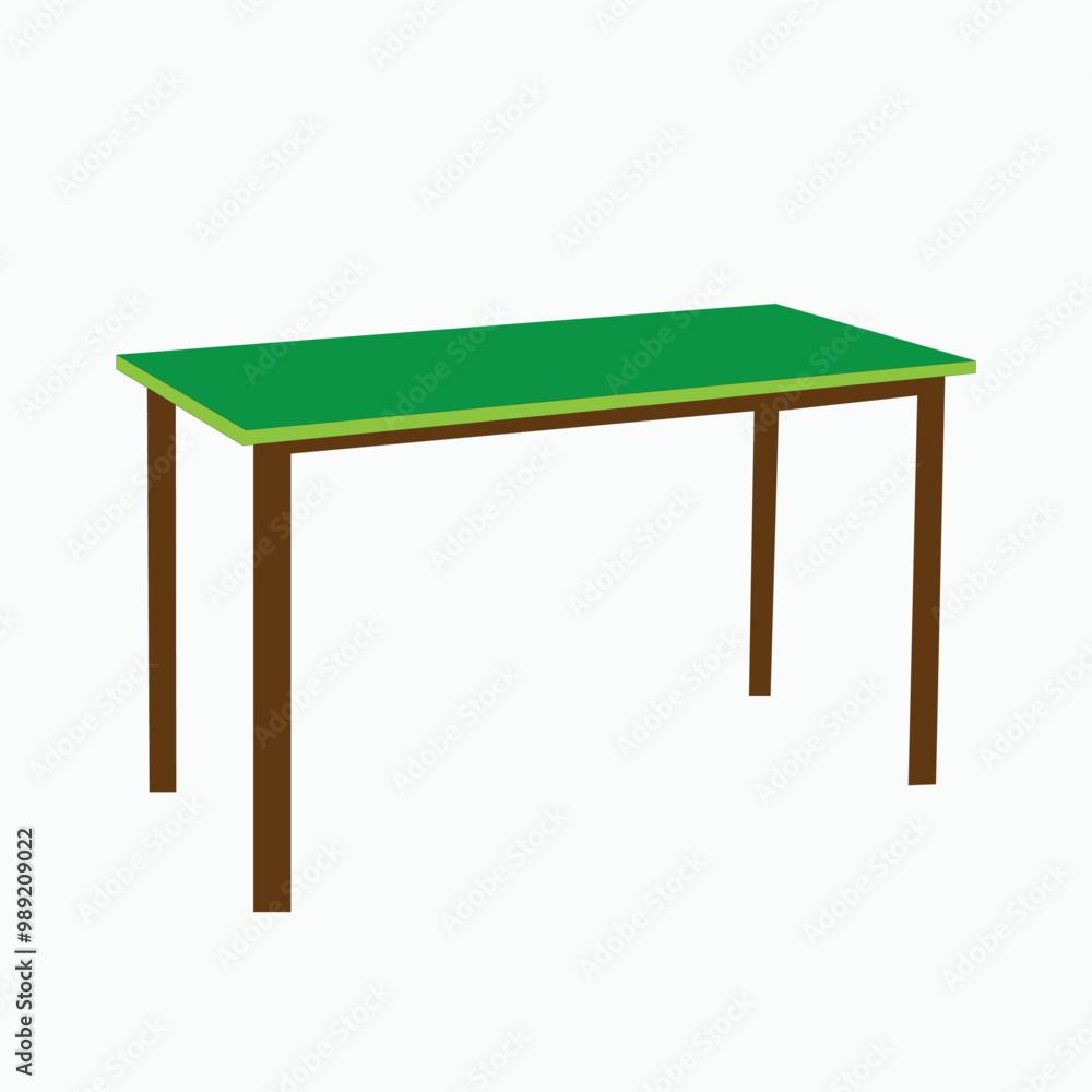 green table isolated on white green table isolated on white