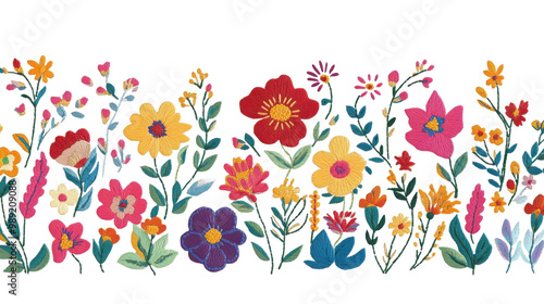 Colorful floral design with diverse blooms transparent background