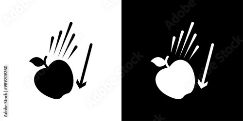 Gravity icon Isolated flat vector in outline