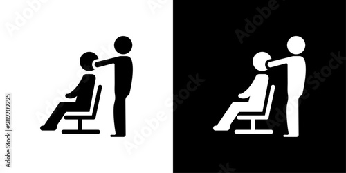 Hairdresser service icon Isolated flat vector in outline