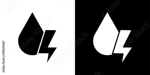 Hydroelectric energy icon Isolated flat vector in outline
