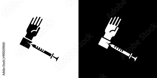 Intradermal injection icon Isolated flat vector in outline