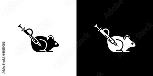 Lab rat experiment icon Isolated flat vector in outline