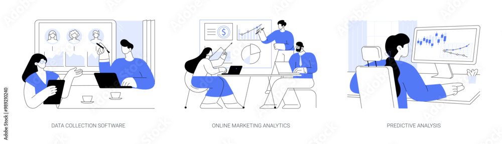 Use of Big Data isolated cartoon vector illustrations se Use of Big Data isolated cartoon vector illustrations se