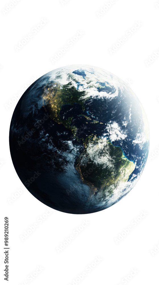 Fototapeta premium Earth globe, white isolate background transparent background