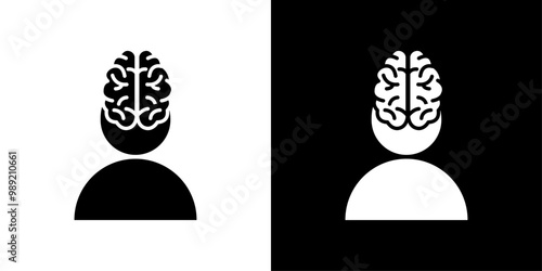 Mental health icon  Isolated flat vector in outline