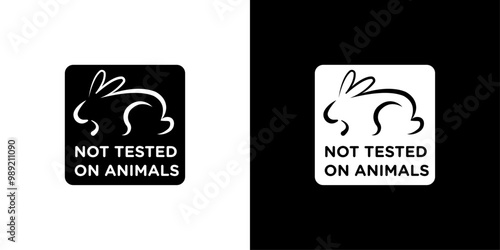 Not tested on animals icon Isolated flat vector in outline