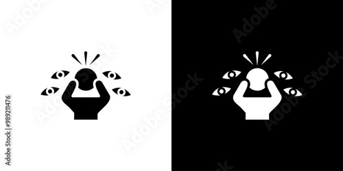 Paranoia icon Isolated flat vector in outline