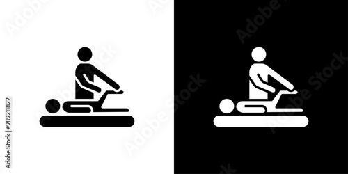 Physiotherapy icon Isolated flat vector in outline