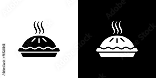 Pie icon Isolated flat vector in outline