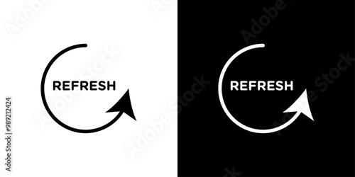 Refresh icon Isolated flat vector in outline