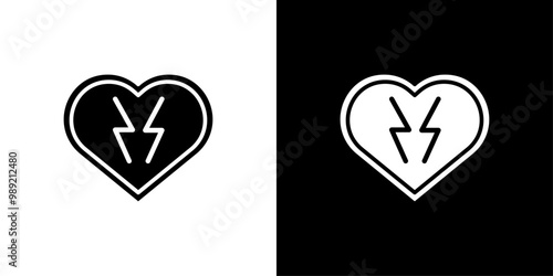 Rescue defibrillator icon Isolated flat vector in outline