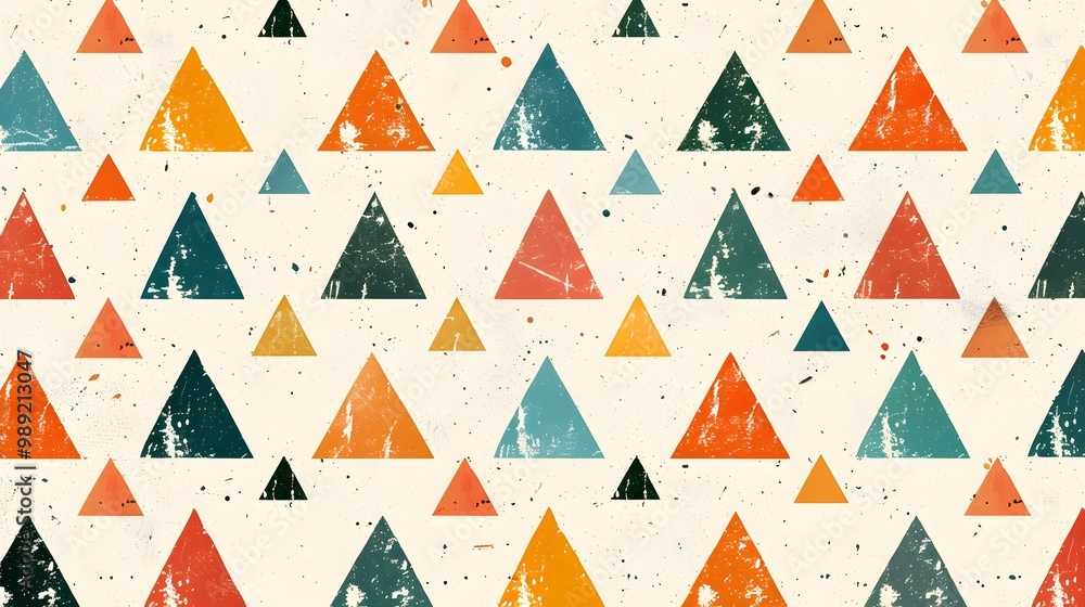 Retro Mid-Century Modern Triangle Pattern Retro Mid-Century Modern Triangle Pattern
