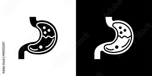 Stomach icon Isolated flat vector in outline