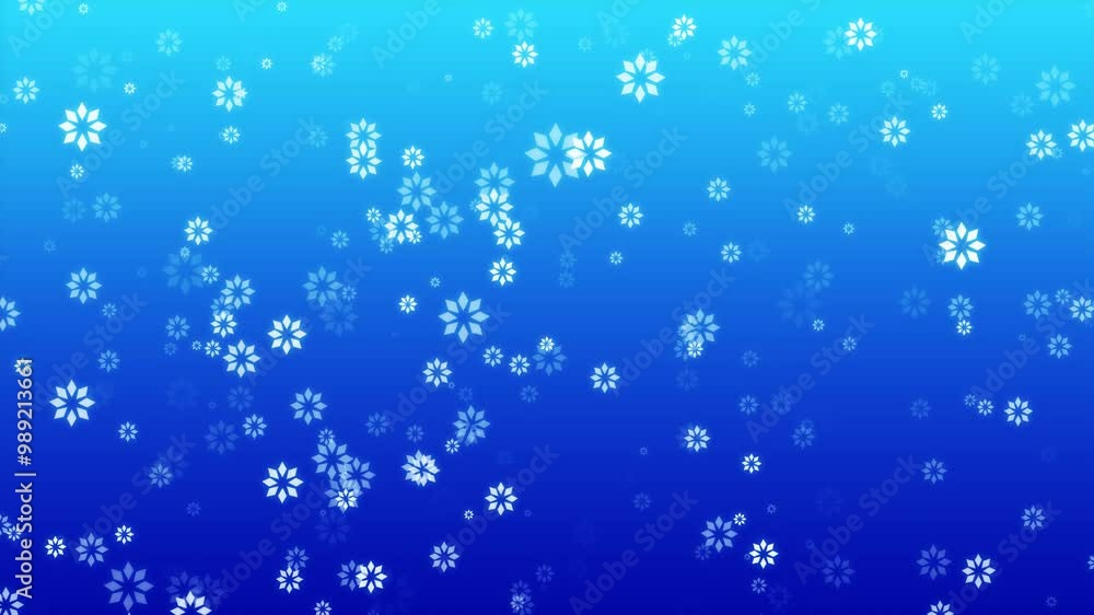 Snowflake loop background material Snowflake loop background material