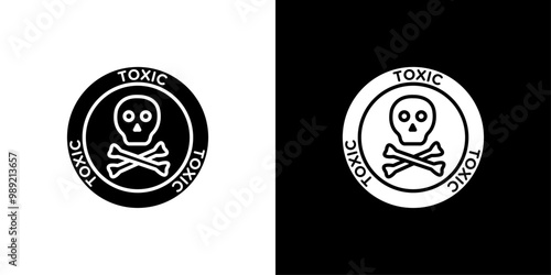 Toxic product icon Isolated flat vector in outline