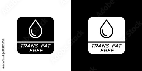 Trans fat free icon Isolated flat vector in outline photo