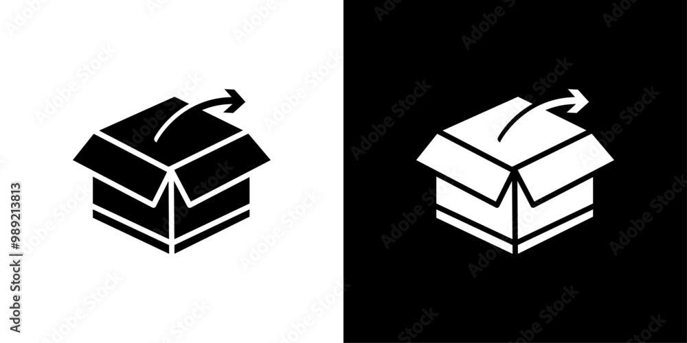 Unpack icon Isolated flat vector in outline