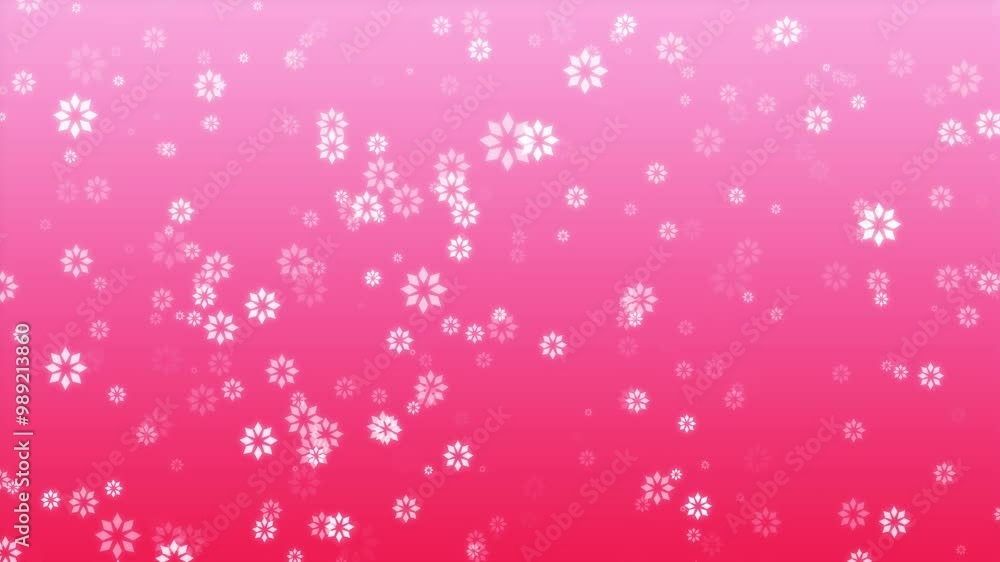 Snowflake loop background material Snowflake loop background material
