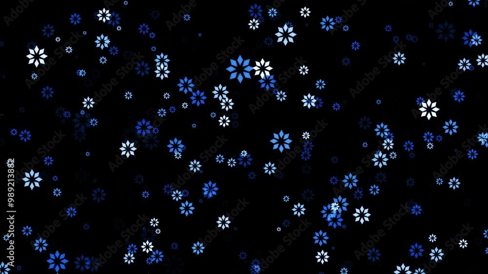 Snowflake loop background material Snowflake loop background material