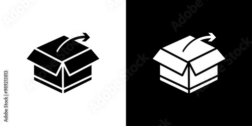 Unpack icon Isolated flat vector in outline