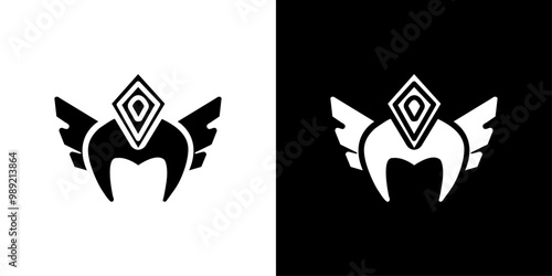 valkyrie icon Isolated flat vector in outline